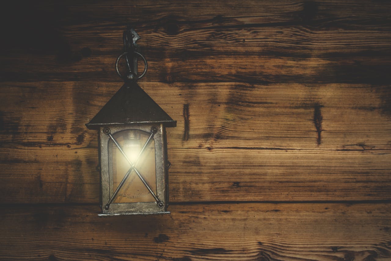 Sfeervolle tuin met schutting verlichting